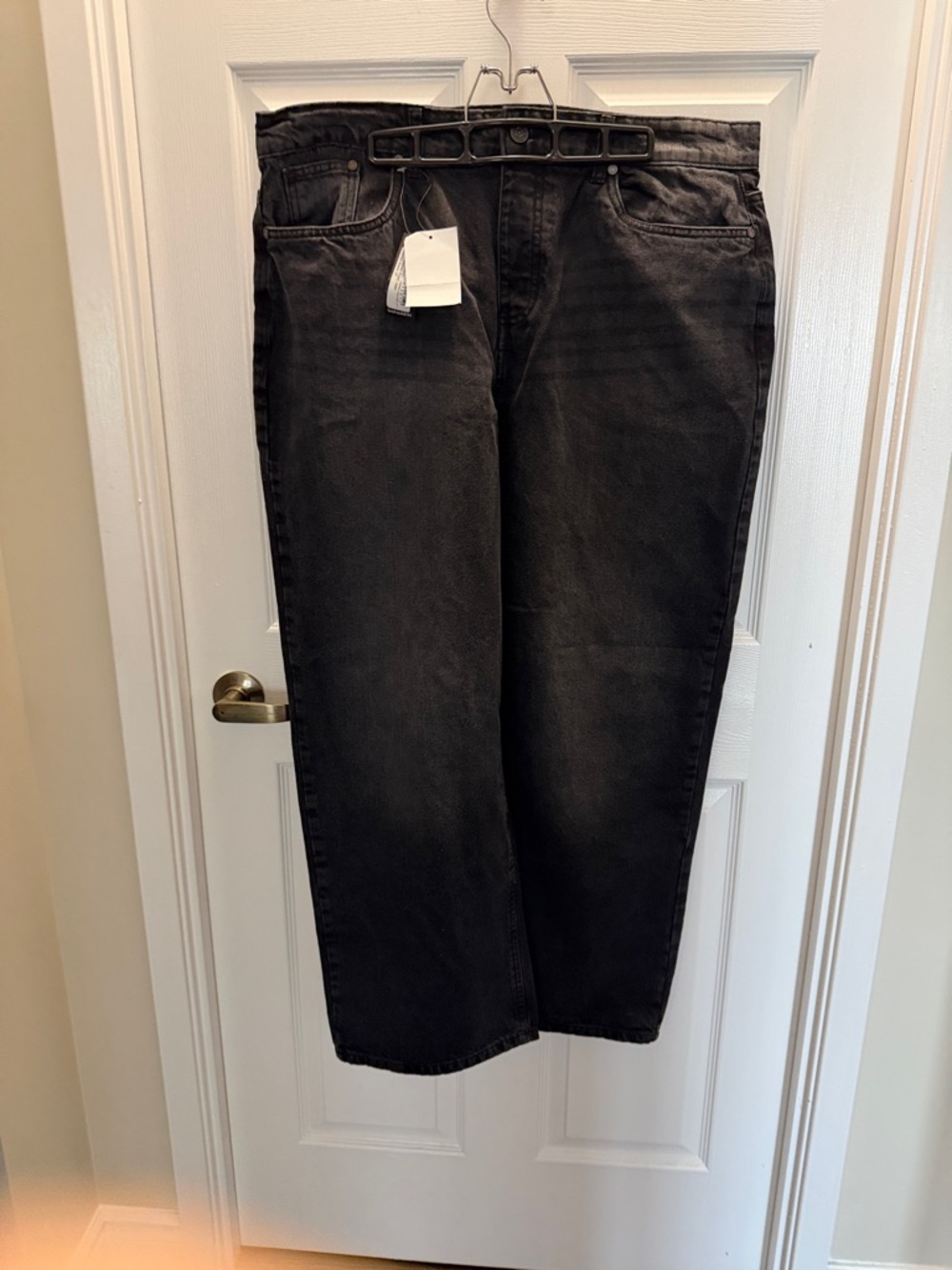 NWT Man Boohooman black wide leg jeans